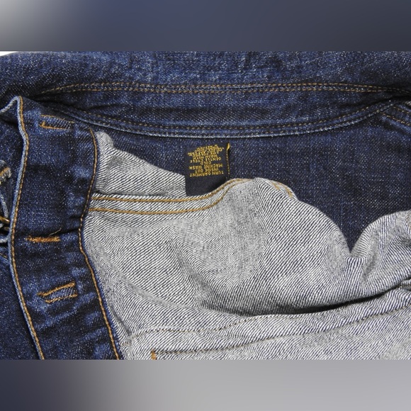 VTG LRL Ralph Lauren Jeans Co Trucker Blue Denim Woman’s XL - Gold Eagle Buttons - Picture 11 of 15